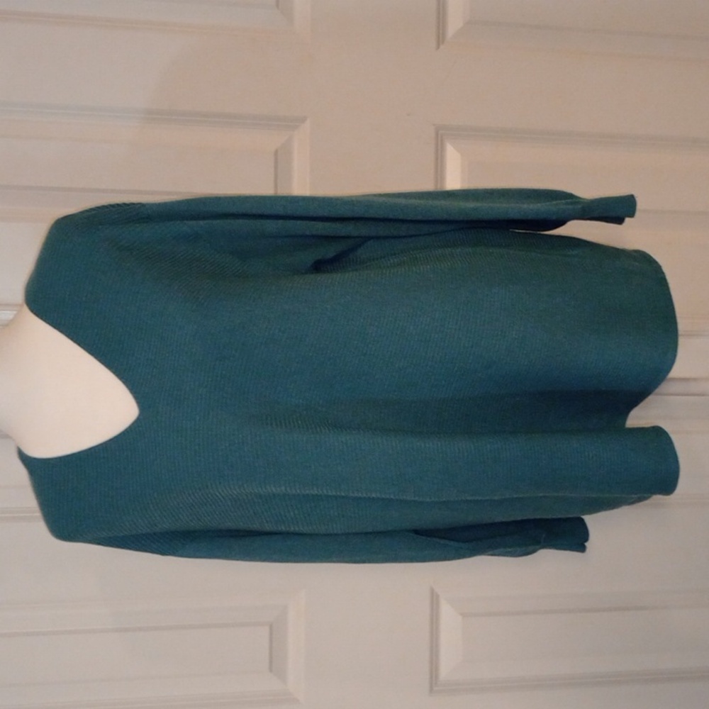 Ella Moss teal ribbed sweater, XL